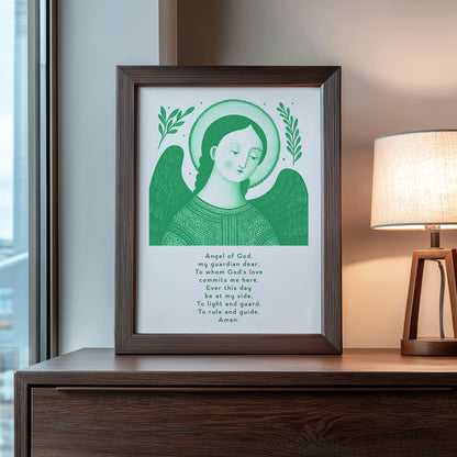 Guardian Angel for Boys Art Print - Green interior mockup 08 - p_22_boy_0004_Layer 6