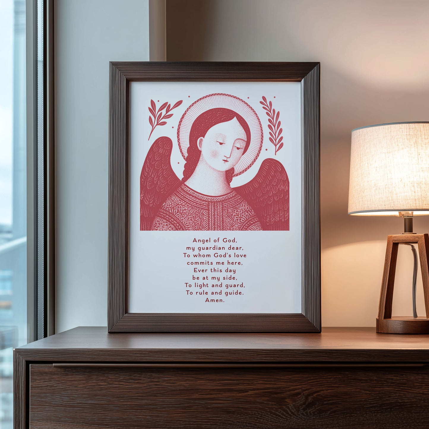 Guardian Angel for Boys Art Print - Red interior mockup 09 - p_22_boy_0007_Layer 3