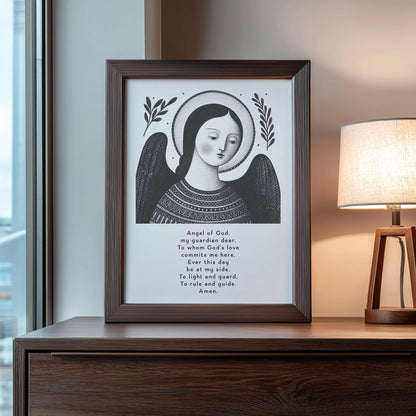 Guardian Angel for Girls Art Print - Black interior mockup 08 - p_22_girl_0000_Layer 10