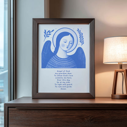 Guardian Angel for Girls Art Print - Blue interior mockup 08 - p_22_girl_0001_Layer 9