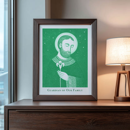 St Joseph Art Print - Green interior mockup 08 - p_22_jos_0008_Layer 2