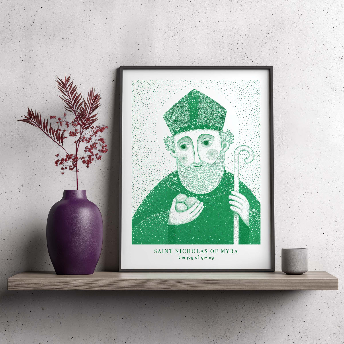 Green St Nicholas of Myra Art Print gallery 4