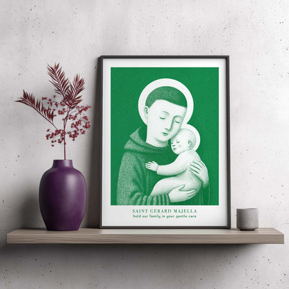 Green St Gerard Majella Art Print gallery 4