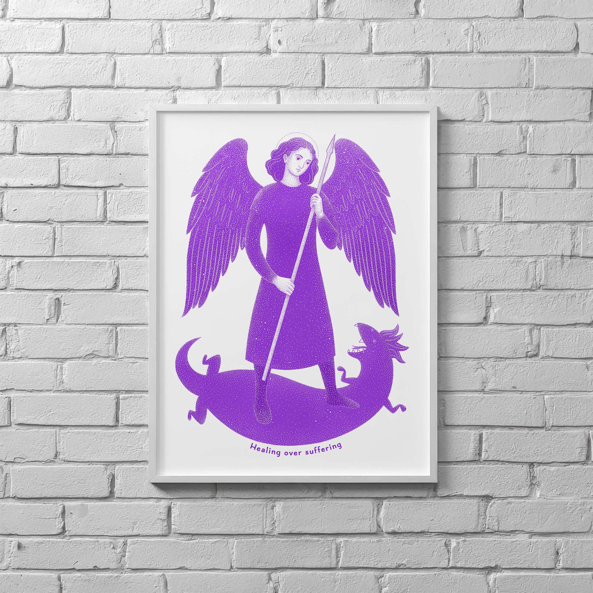 Purple St Raphael the Archangel Art Print gallery 4