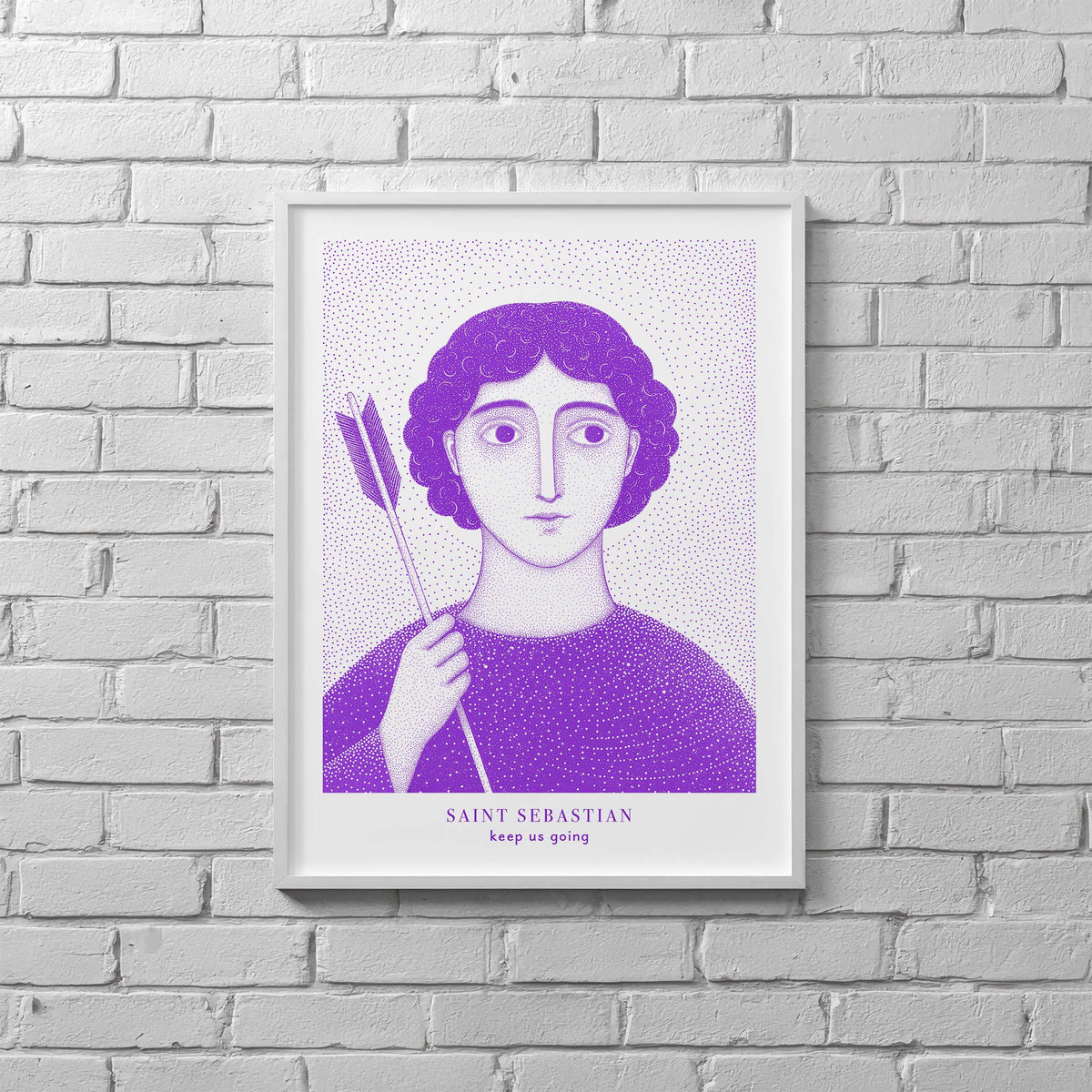 Purple St Sebastian Art Print gallery 4