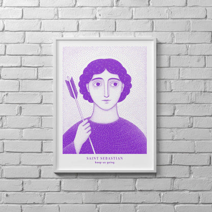 Purple St Sebastian Art Print gallery 4