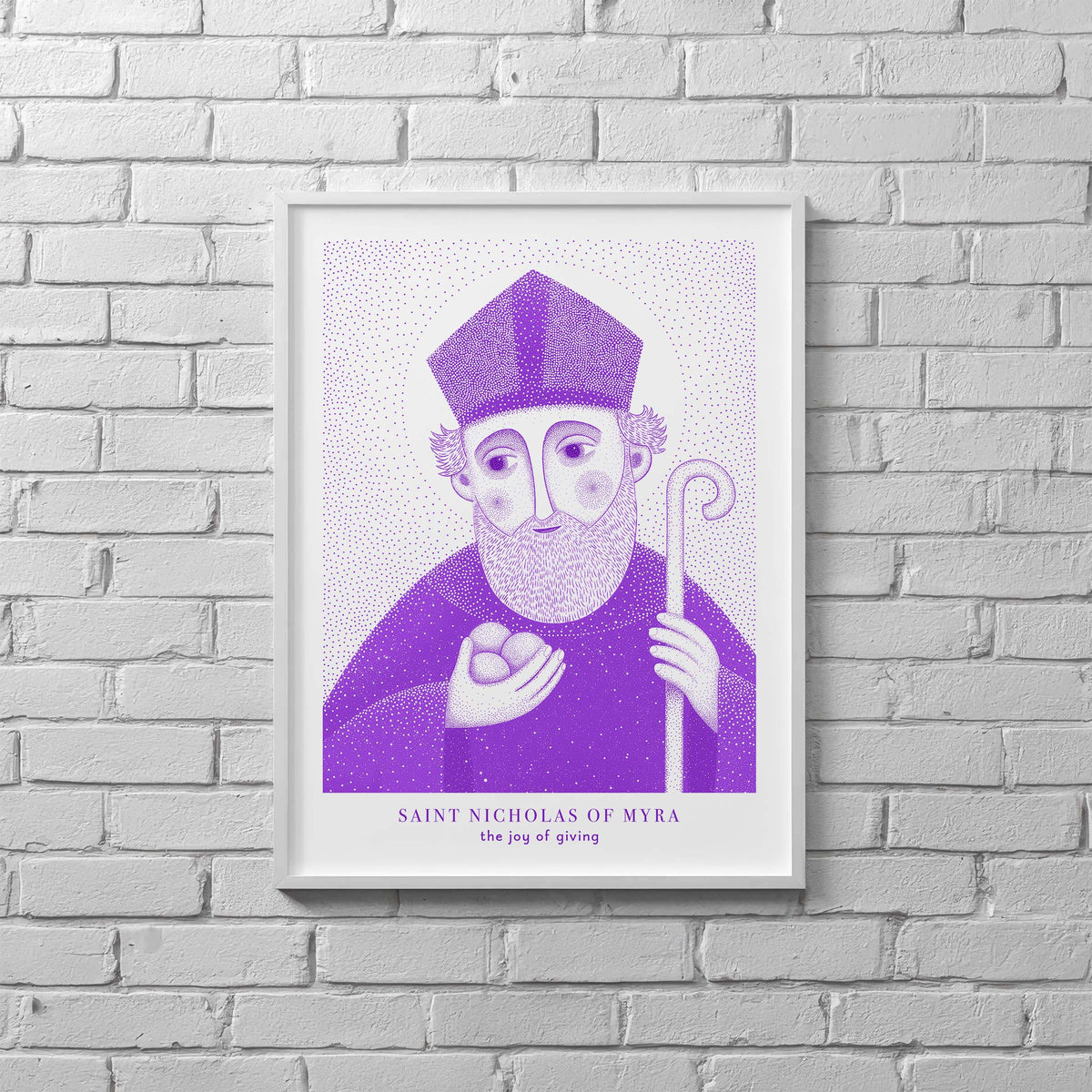 Purple St Nicholas of Myra Art Print gallery 4