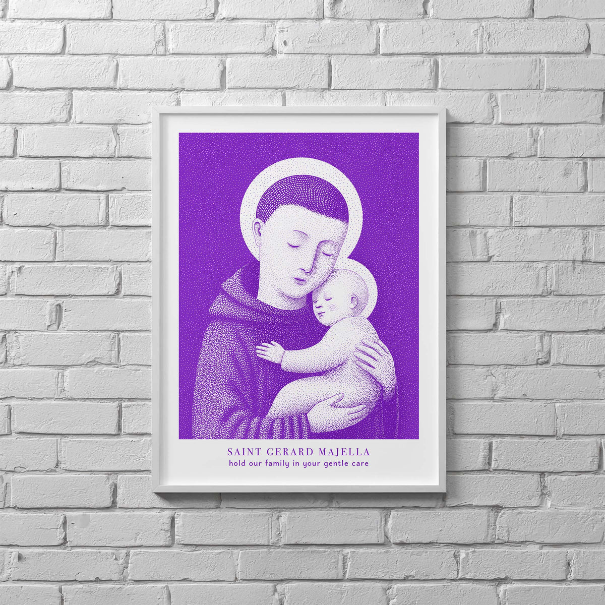 Purple St Gerard Majella Art Print gallery 4