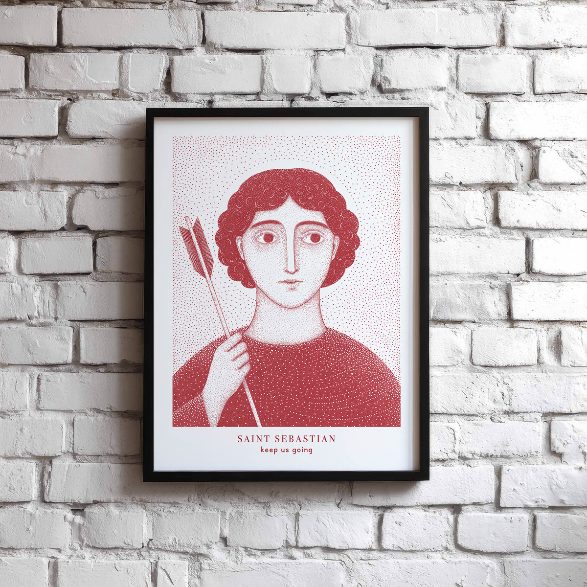 Red St Sebastian Art Print gallery 4