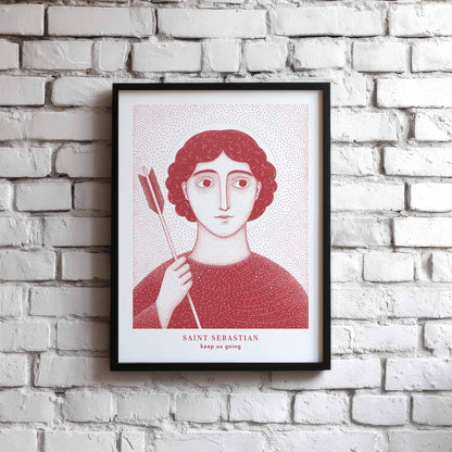 Red St Sebastian Art Print gallery 4