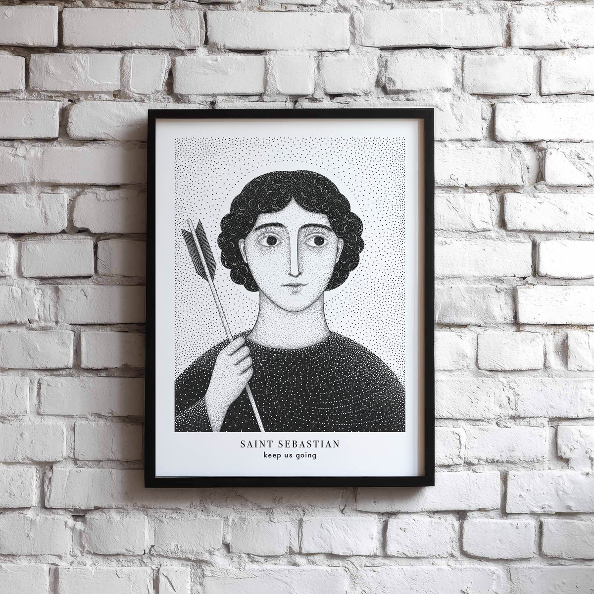 Black St Sebastian Art Print gallery 5