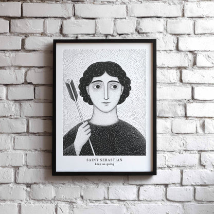 Black St Sebastian Art Print gallery 5