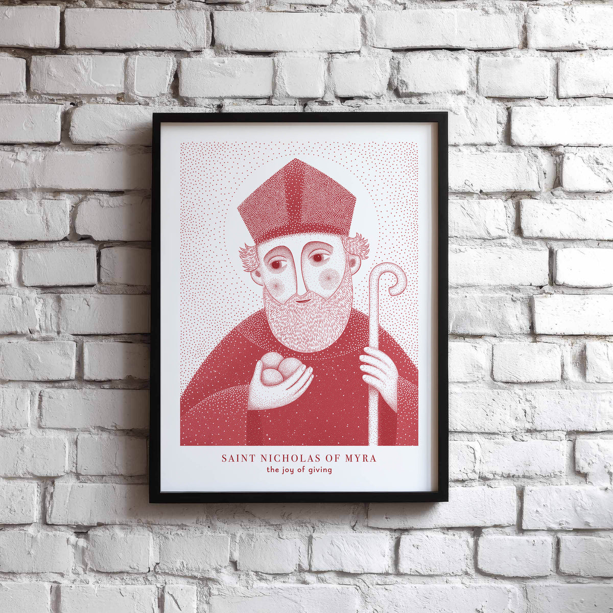 Red St Nicholas of Myra Art Print gallery 4