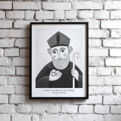 Black St Nicholas of Myra Art Print gallery 5