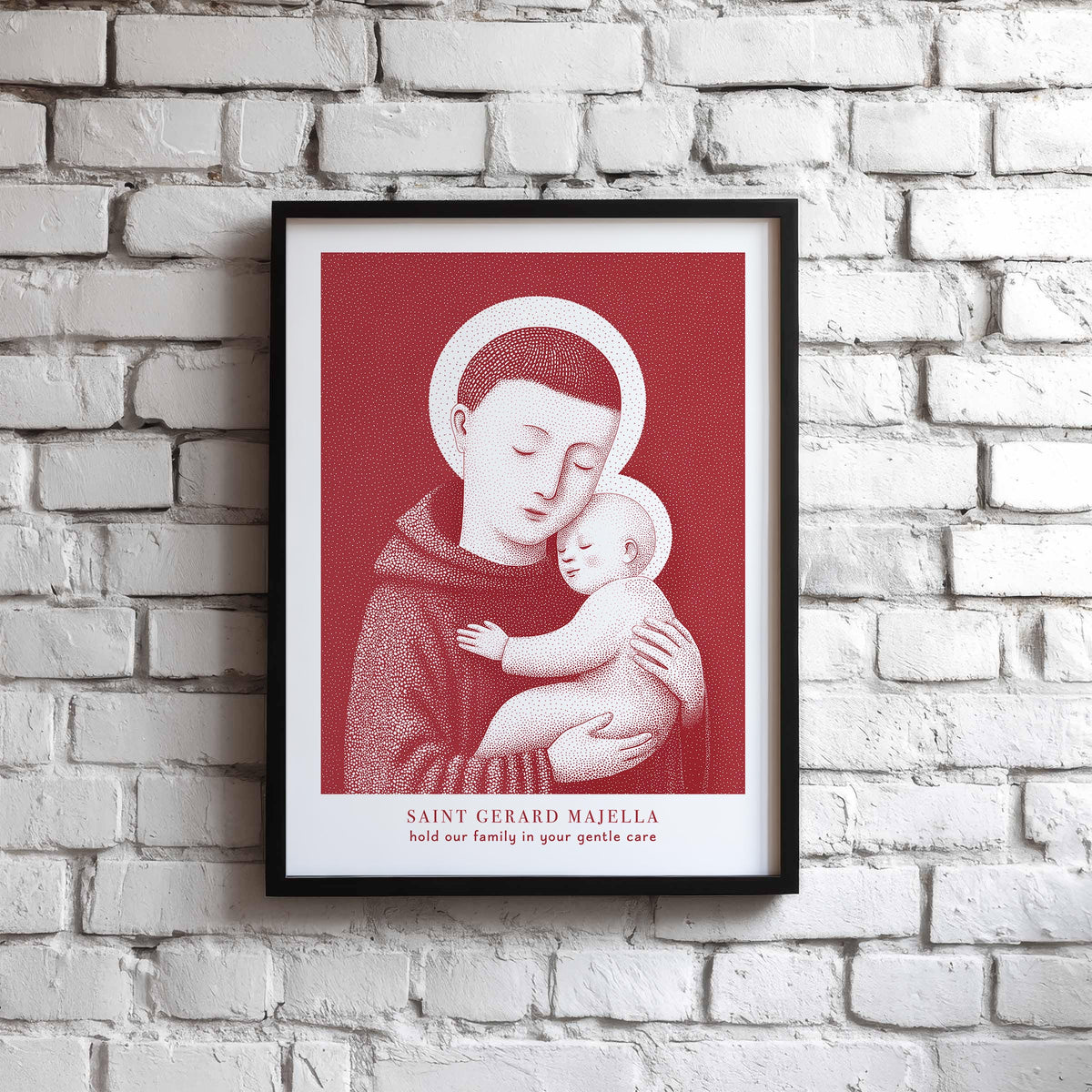 Red St Gerard Majella Art Print gallery 4