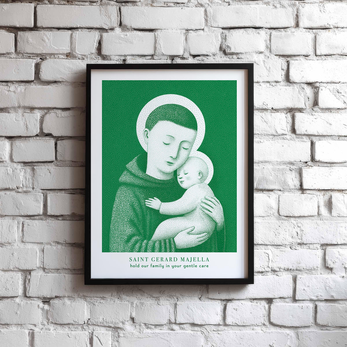 Green St Gerard Majella Art Print gallery 6