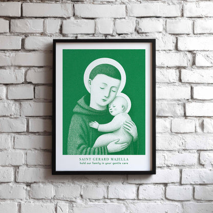 Green St Gerard Majella Art Print gallery 6