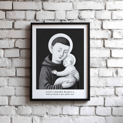 Black St Gerard Majella Art Print gallery 5