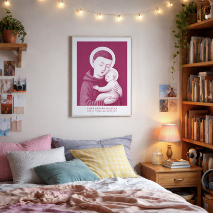 Pink St Gerard Majella Art Print gallery 5