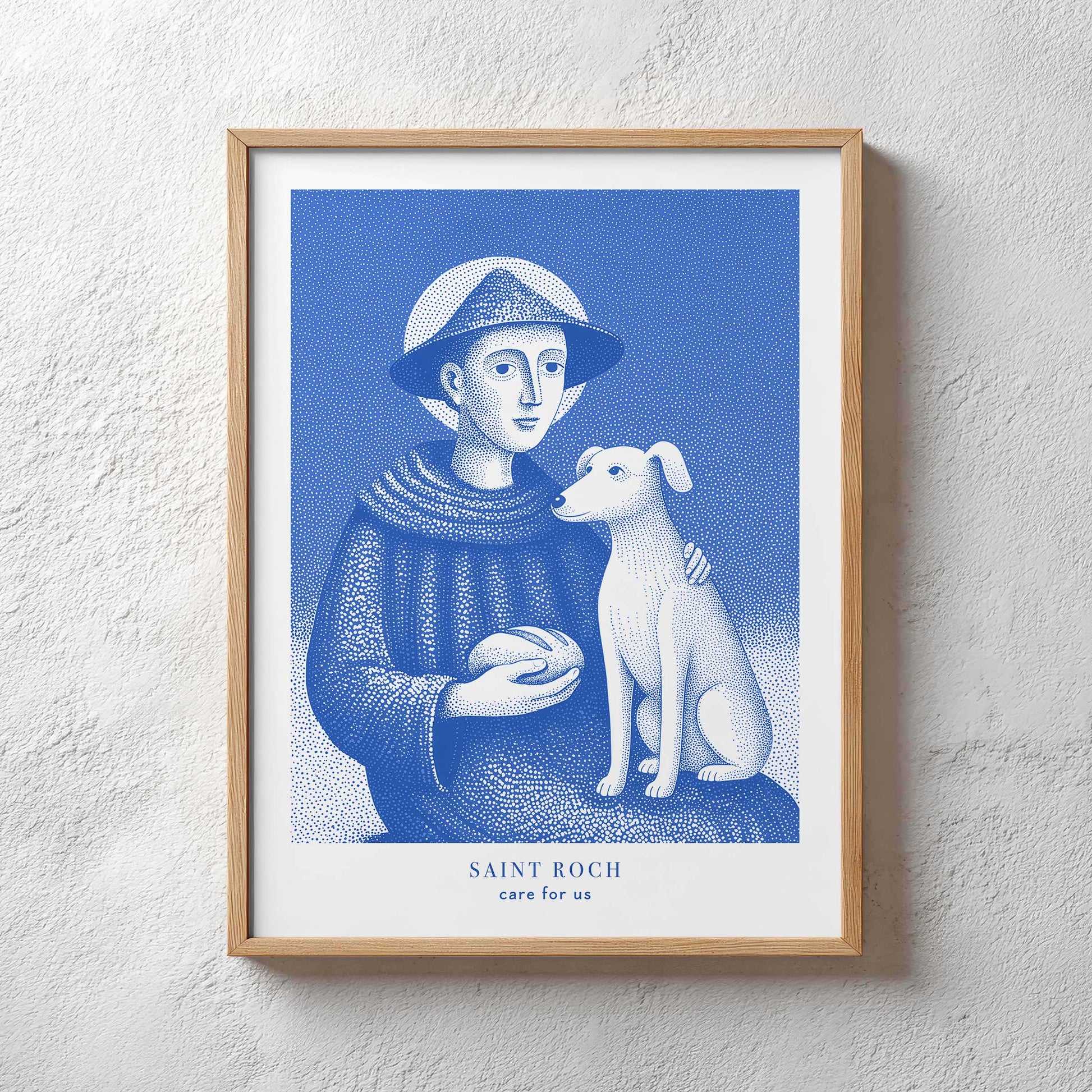St Roch Art Print - Blue interior mockup 04 - p_29_plaster_0041_Layer 51