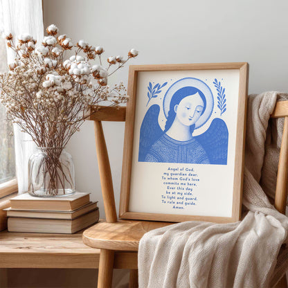 Guardian Angel for Boys Art Print - Blue interior mockup 05 - p_2_boy_0001_Layer 9
