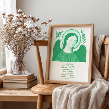 Guardian Angel for Boys Art Print - Green interior mockup 05 - p_2_boy_0004_Layer 6