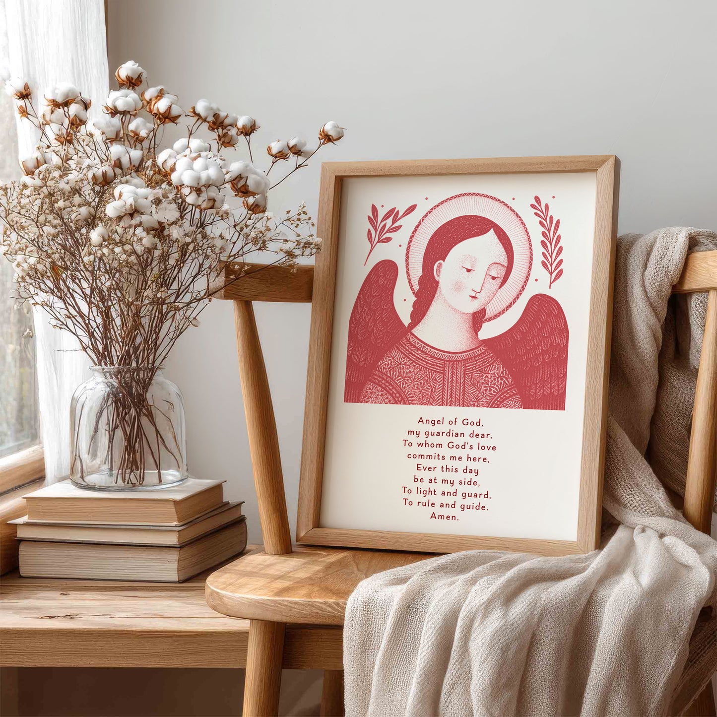 Guardian Angel for Boys Art Print - Red interior mockup 06 - p_2_boy_0007_Layer 3