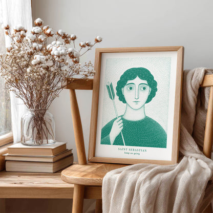 Teal St Sebastian Art Print gallery 1