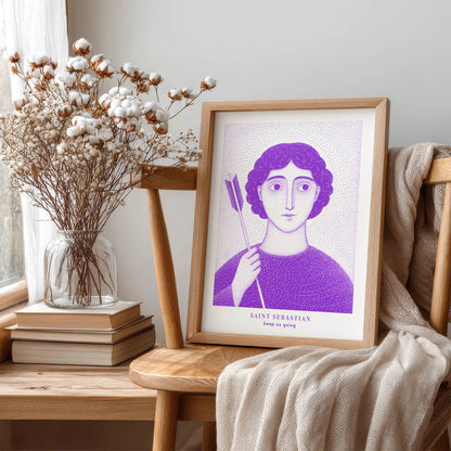 Purple St Sebastian Art Print gallery 1