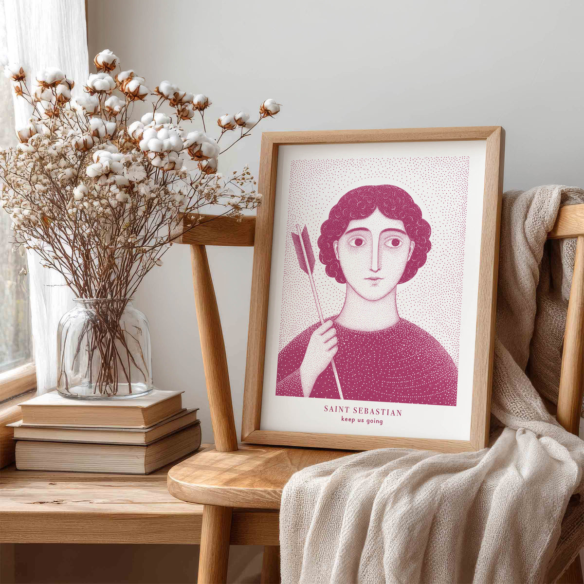 Pink St Sebastian Art Print gallery 1