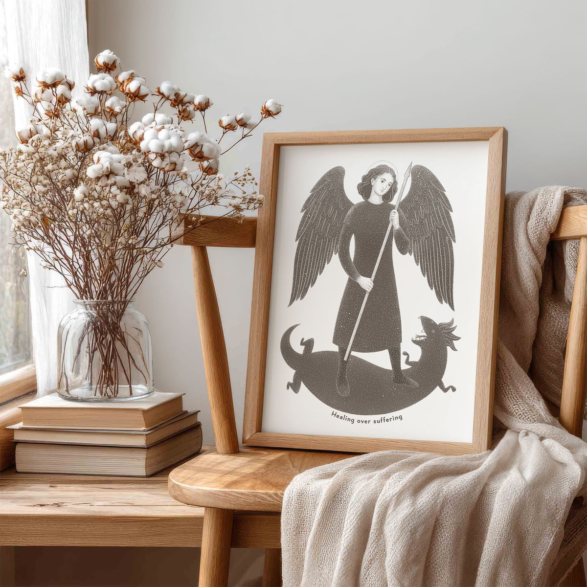 Brown St Raphael the Archangel Art Print gallery 1