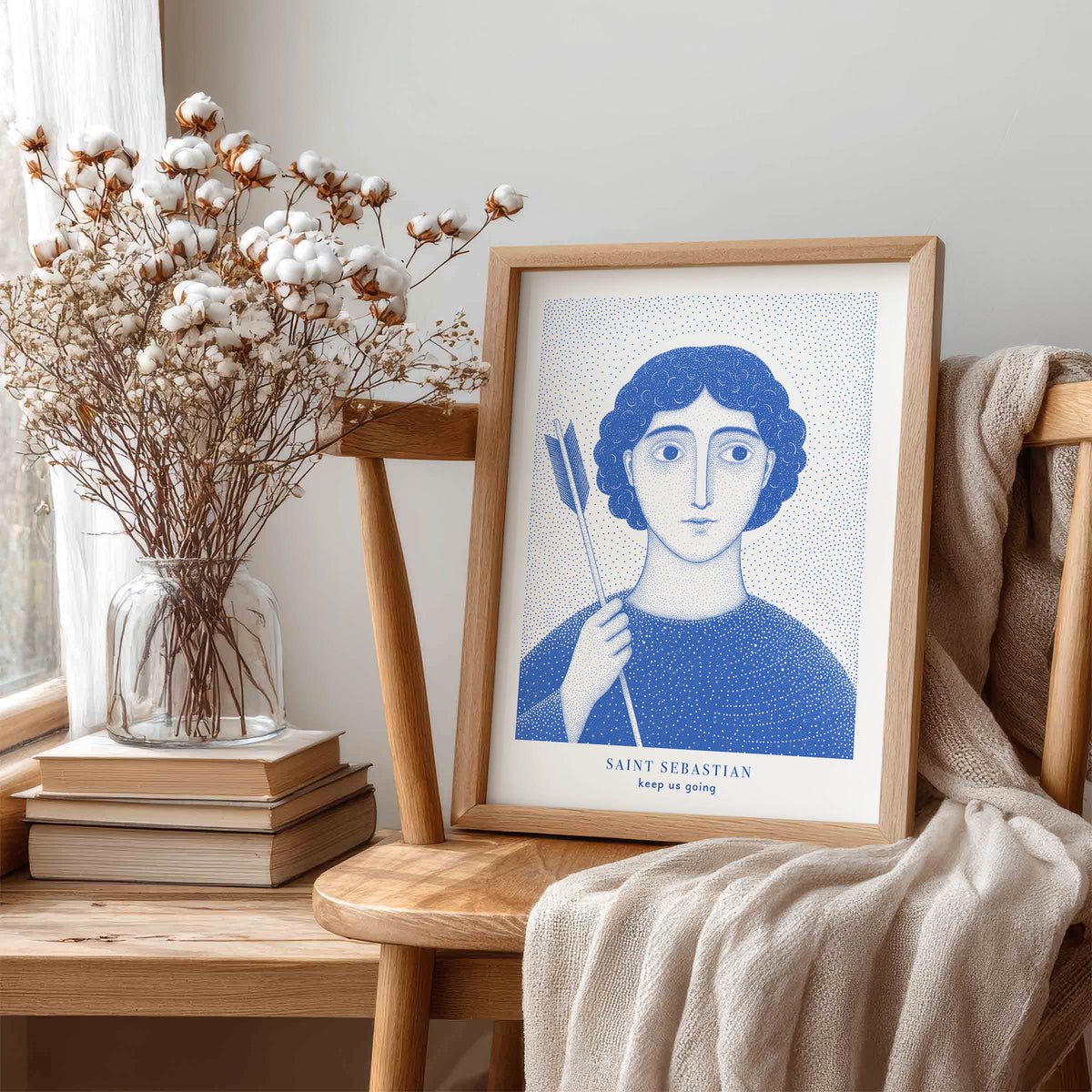 Blue St Sebastian Art Print gallery 1
