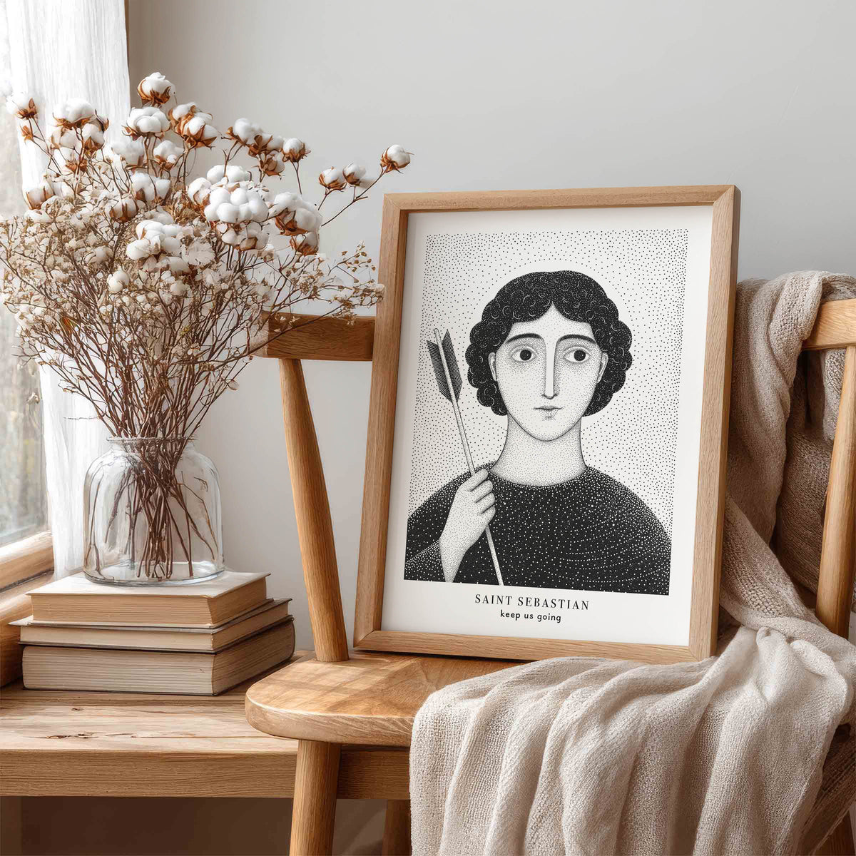 Black St Sebastian Art Print gallery 1