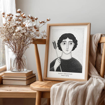 Black St Sebastian Art Print gallery 1