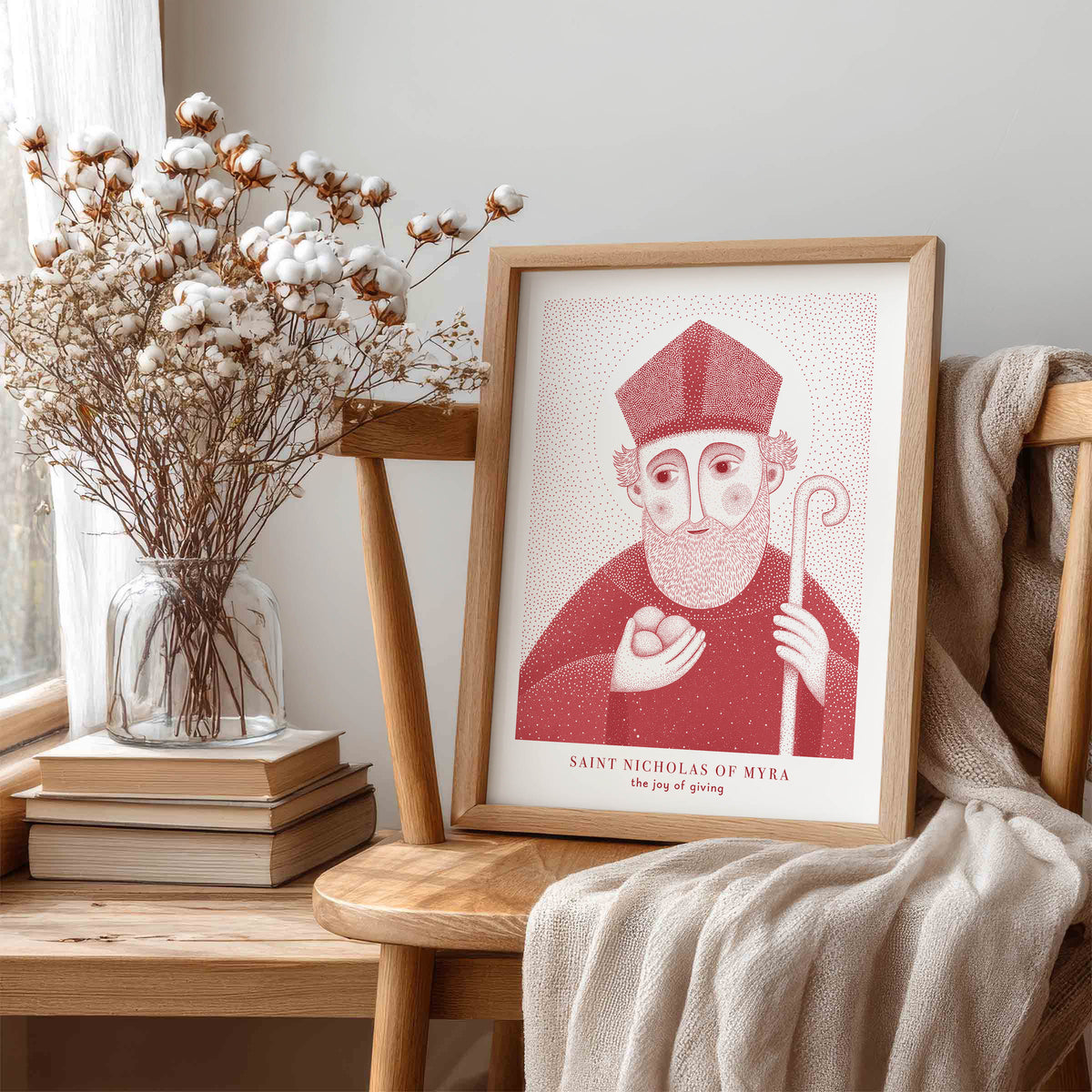 Red St Nicholas of Myra Art Print gallery 1