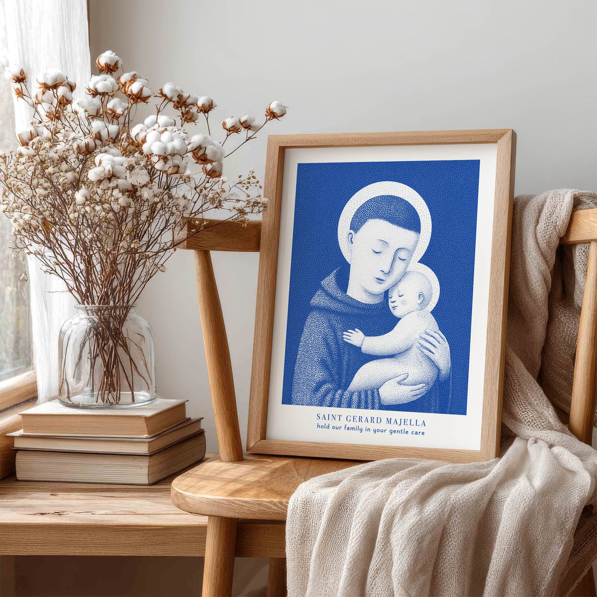 Blue St Gerard Majella Art Print gallery 1
