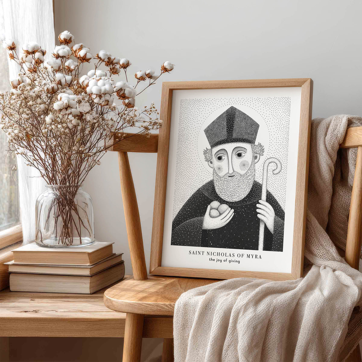 Black St Nicholas of Myra Art Print gallery 1