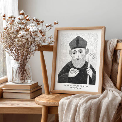 Black St Nicholas of Myra Art Print gallery 1