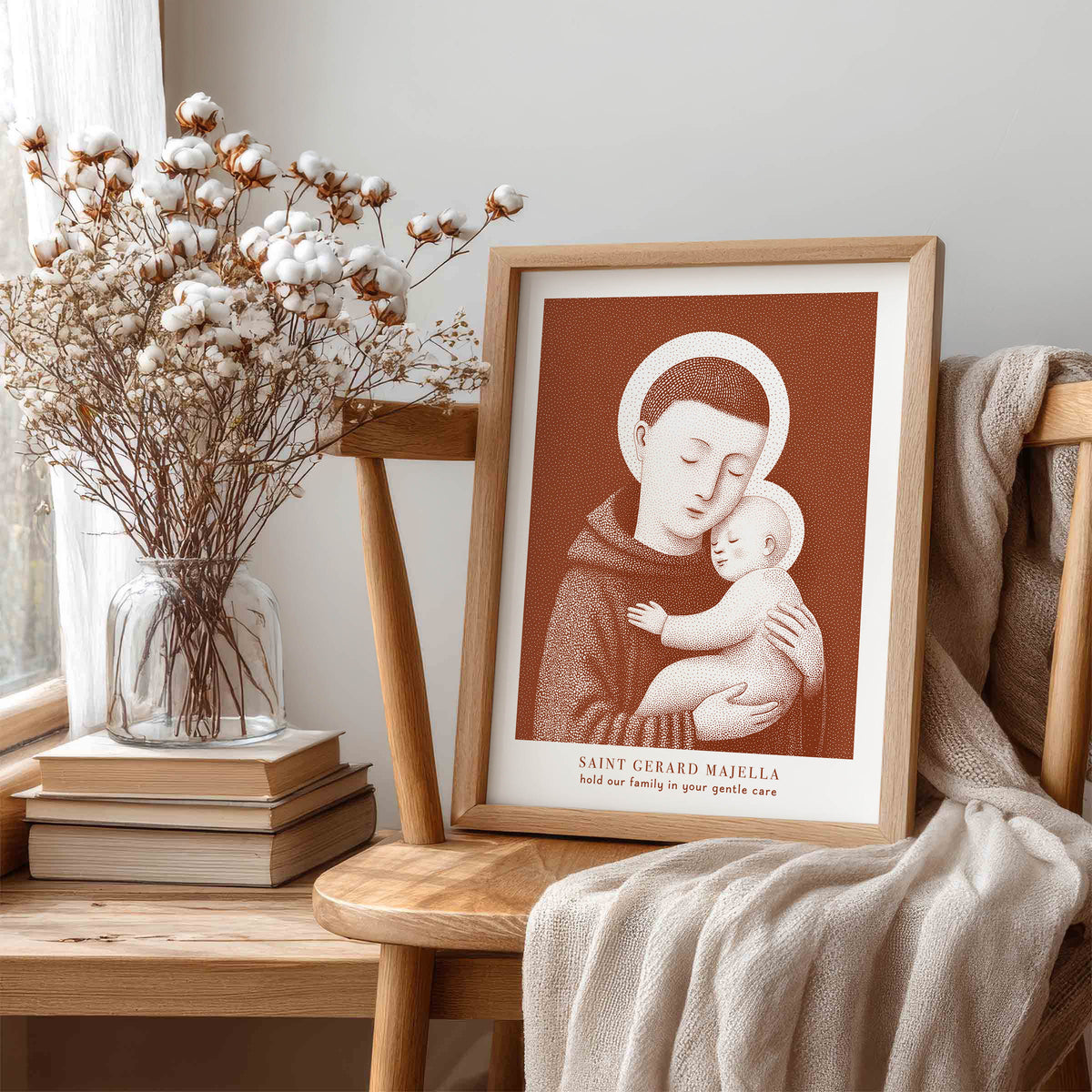 Terracotta St Gerard Majella Art Print gallery 1
