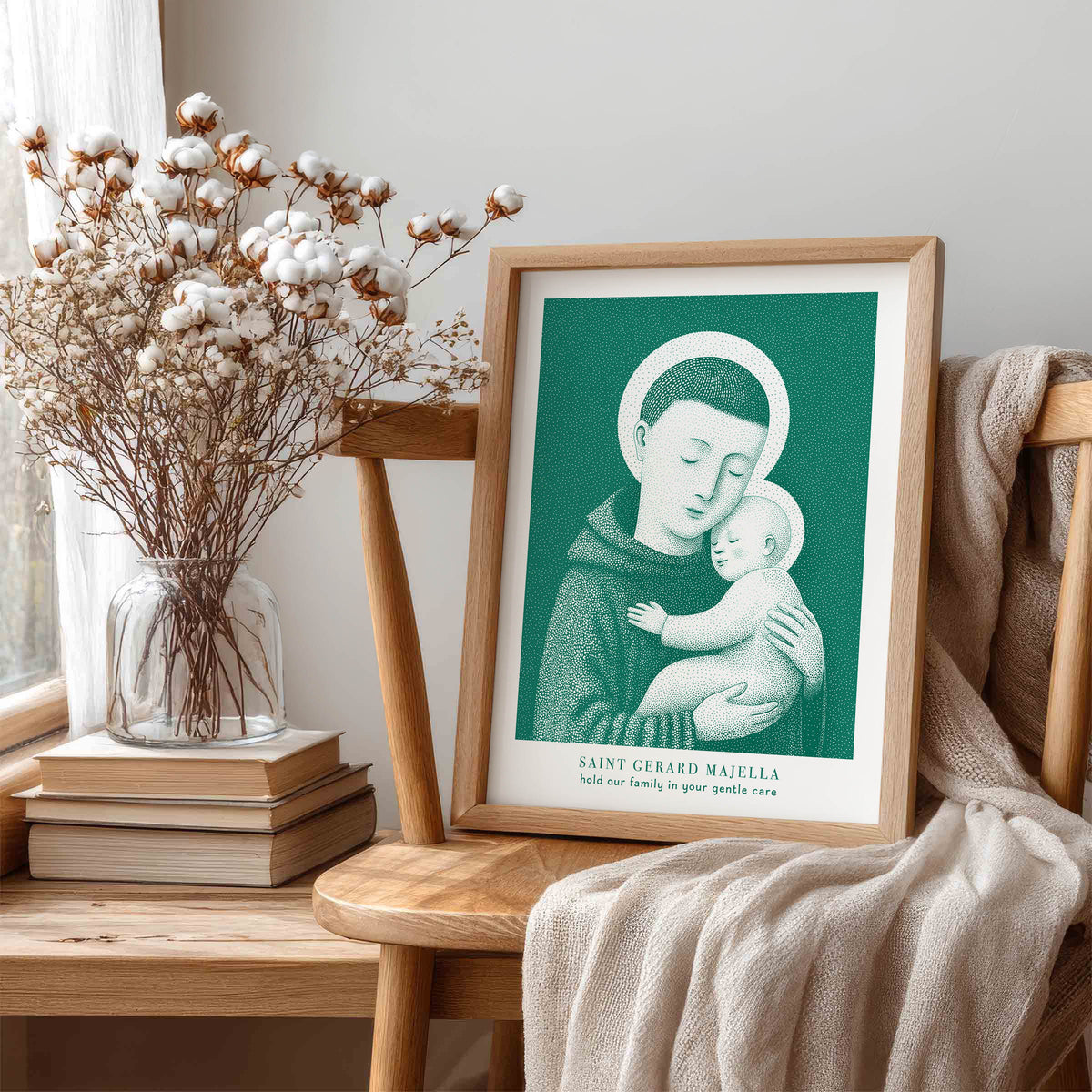 Teal St Gerard Majella Art Print gallery 1