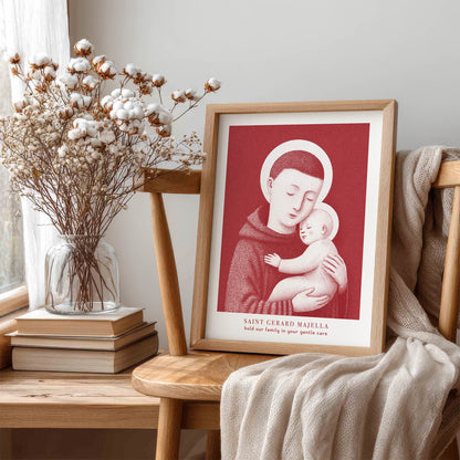 Red St Gerard Majella Art Print gallery 1