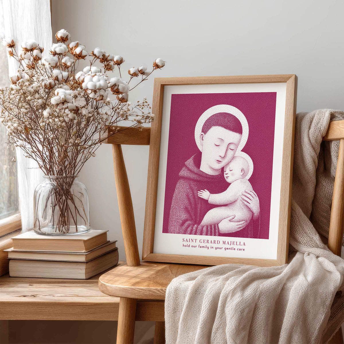 Pink St Gerard Majella Art Print gallery 1