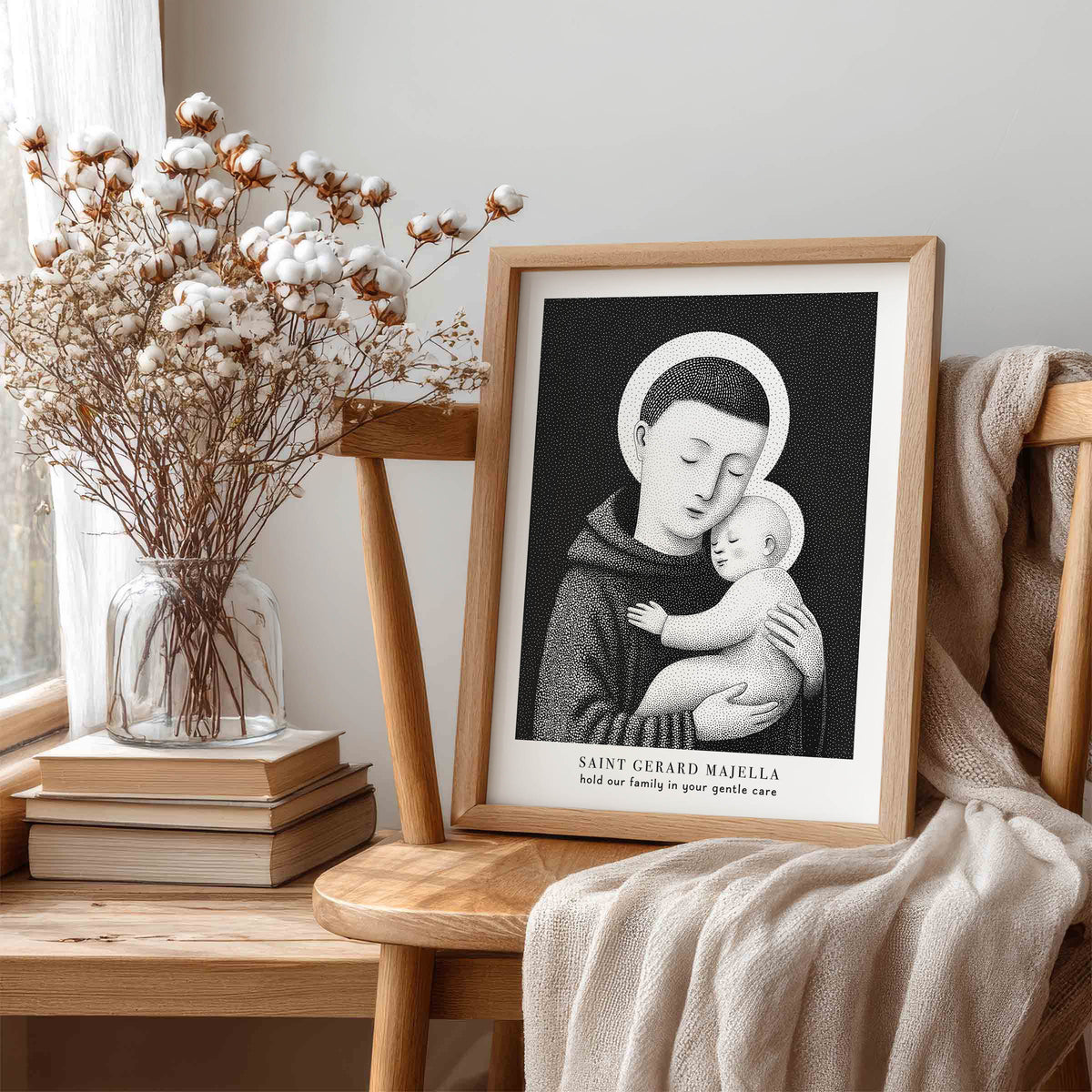 Black St Gerard Majella Art Print gallery 1