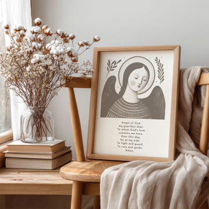 Guardian Angel for Girls Art Print - Brown interior mockup 06 - p_2_girl_0003_Layer 7
