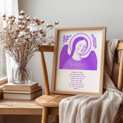 Guardian Angel for Girls Art Print - Purple interior mockup 06 - p_2_girl_0006_Layer 4
