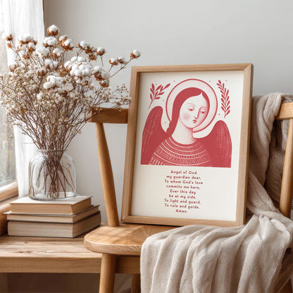 Guardian Angel for Girls Art Print - Red interior mockup 06 - p_2_girl_0007_Layer 3