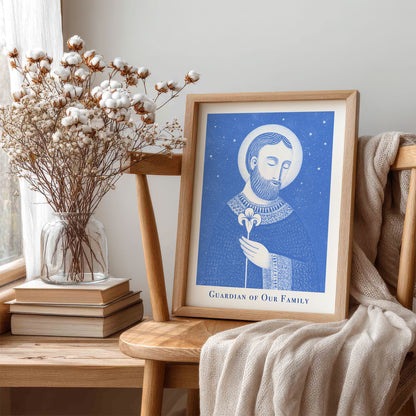 St Joseph Art Print - Blue interior mockup 05 - p_2_jos_0005_Layer 5