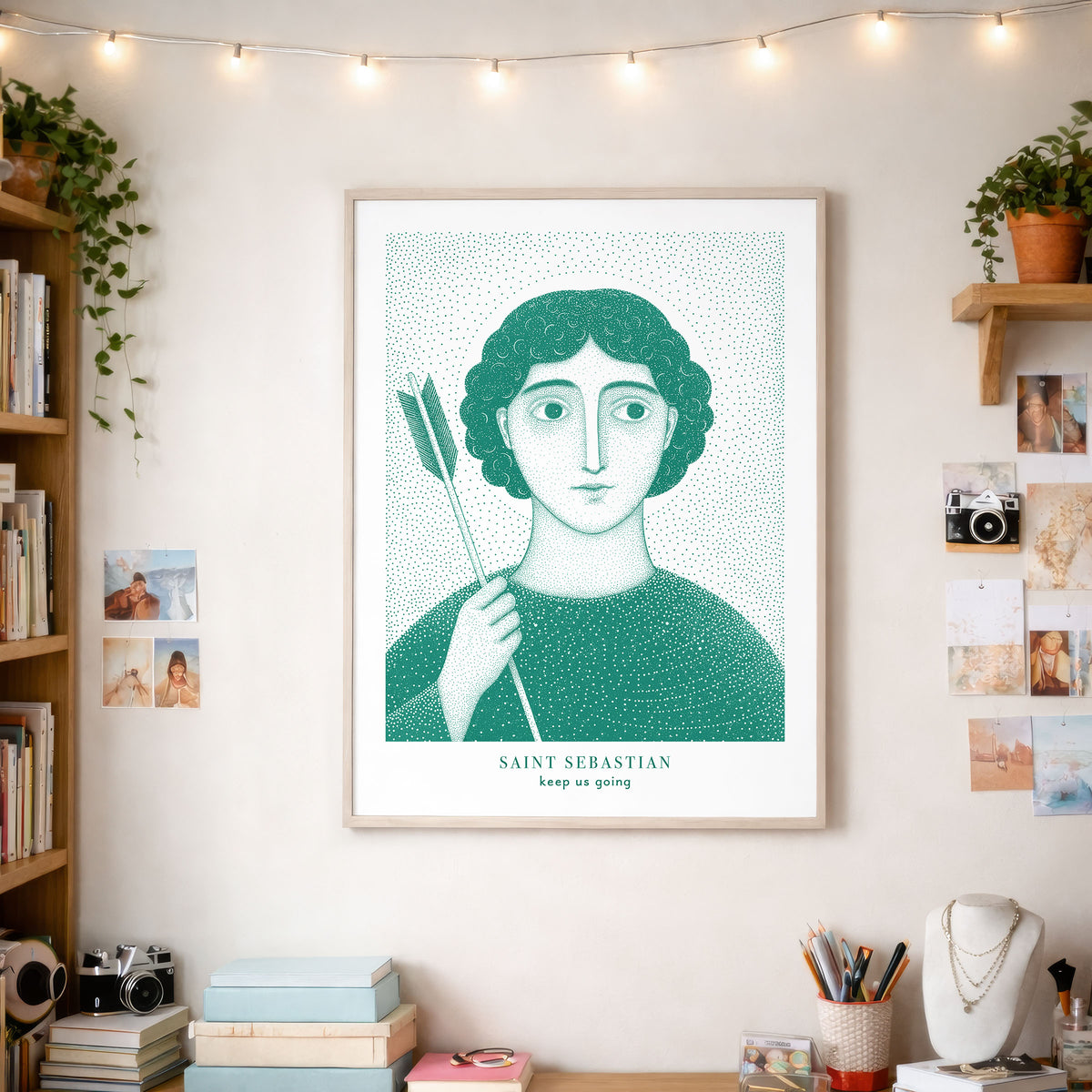 Teal St Sebastian Art Print gallery 5