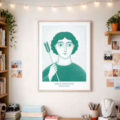 Teal St Sebastian Art Print gallery 5