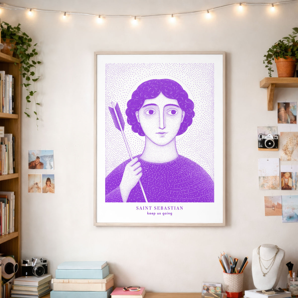 Purple St Sebastian Art Print gallery 5